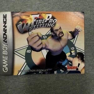 Fire Pro Wrestling Nintendo Game Boy Advance Instruction Manual Booklet ONLY